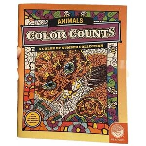 Adult Coloring Animals Color By Number  Hidden Images 2010 Made USA MindWare